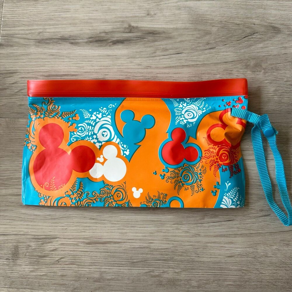 Huggies Baby Wipes Holder Travel Pouch Orange Blue Mickey Mouse Disney - Picture 2 of 6